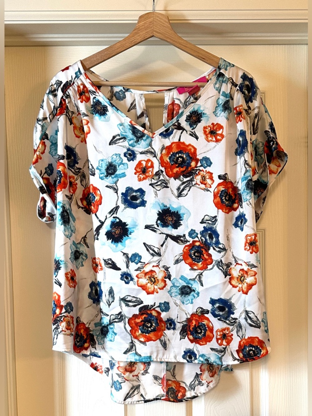 Catherine Malandrino poppy floral blouse